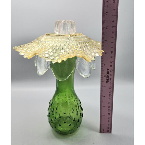 Folk Art Glass Mushroom 11" Tall Home Decor Lawn Ornament - Picture 6 of 8